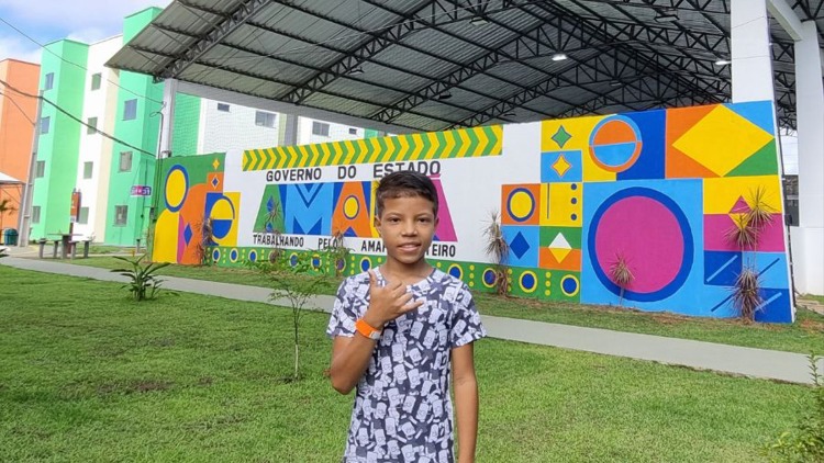 'Muito ansioso para jogar com os meus amigos', diz adolescente sobre quadra poliesportiva do Residencial Vila dos OIiveiras
