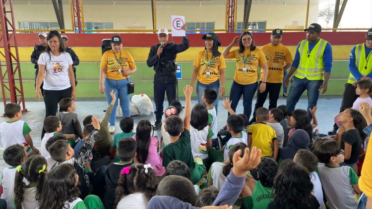 Maio Amarelo: Prefeitura de Macapá instala minicidade de trânsito na Escola de Ensino Fundamental Expedicionário Wilson Malcher