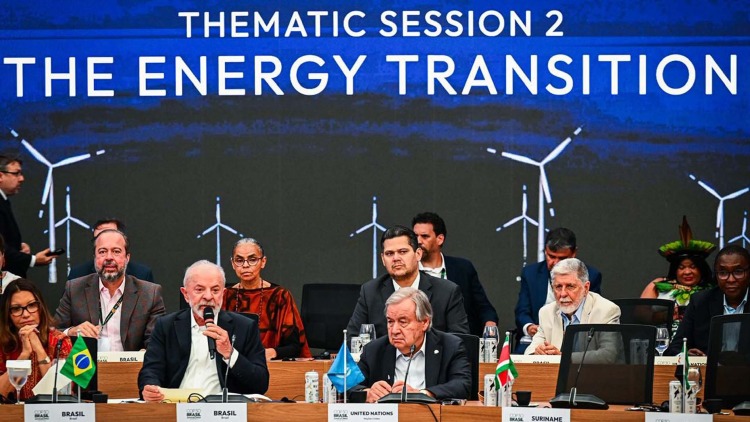 Transição energética é essencial para o futuro do Brasil e do planeta, afirma o presidente Davi, na Cúpula de Líderes