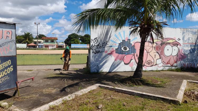 Campo do Paraíso recebe serviços de limpeza