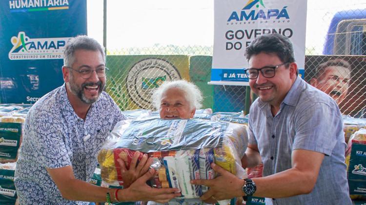 Governador Clécio Luís lidera nova ajuda humanitária e entrega 460 kits de alimentos para produtores rurais de Oiapoque