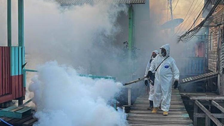 Combate à dengue GEA alcança mais de 11 mil casas com borrifação de inseticida em Oiapoque