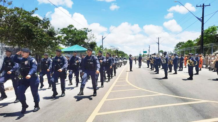 Cerca de 200 guardas civis de Macapá participam do Bicentenário da Independência do Brasil