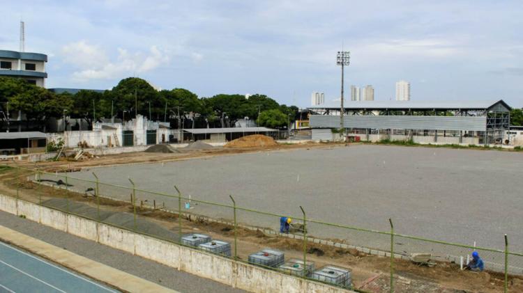 Primeira etapa das obras do estádio Glicério Marques está em fase de finalização