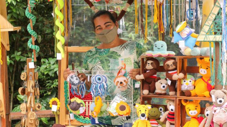 Artesanato comercializado por mulheres realça as belezas do Bioparque da Amazônia