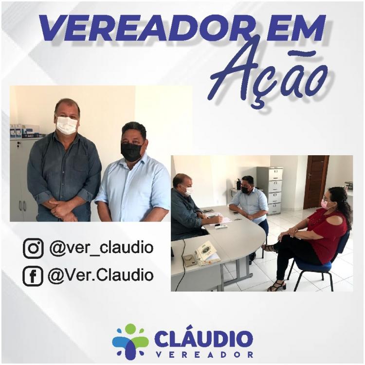 Vereador Cláudio preocupado com a revitalização da iluminação pública