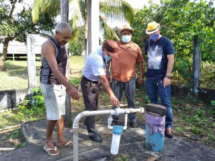 Ação itinerante leva técnico da Caesa para verificar o sistema de abastecimento de água potável em área rural de Santana 