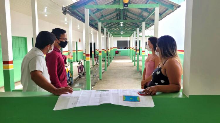 Em Macapá, reforma da Escola Municipal Caetano Tomaz está com 70% da obra concluída