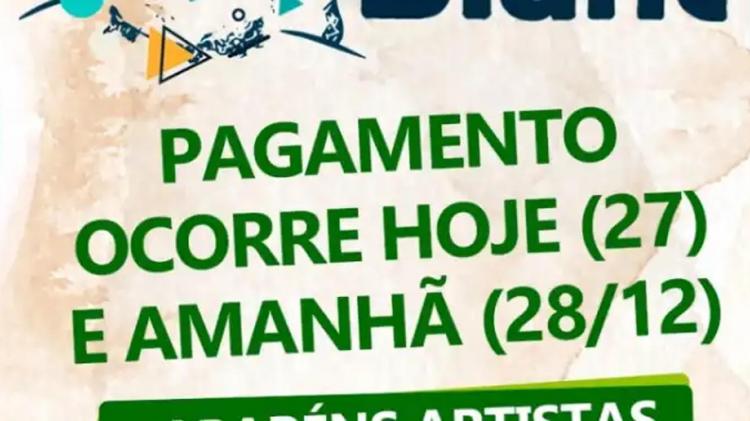 Prefeitura de Santana realiza pagamento aos artistas contemplados com o benefício da Lei Aldir Blanc